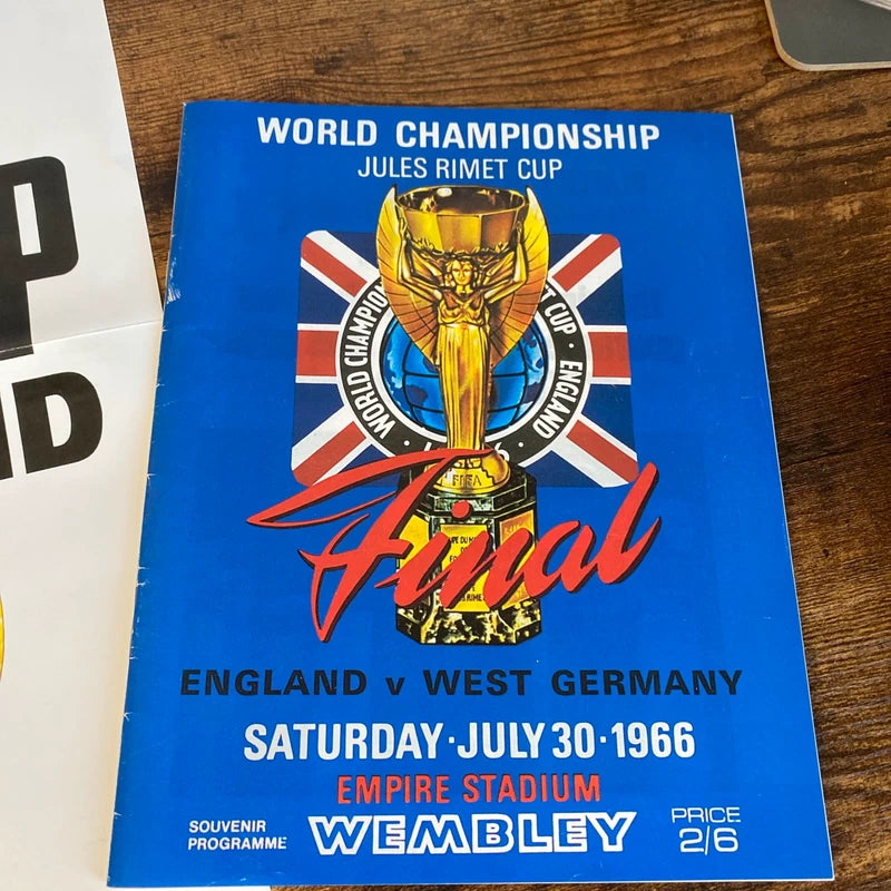 Vintage 1966 Football World Cup Replica Programme + Poster England W Germany