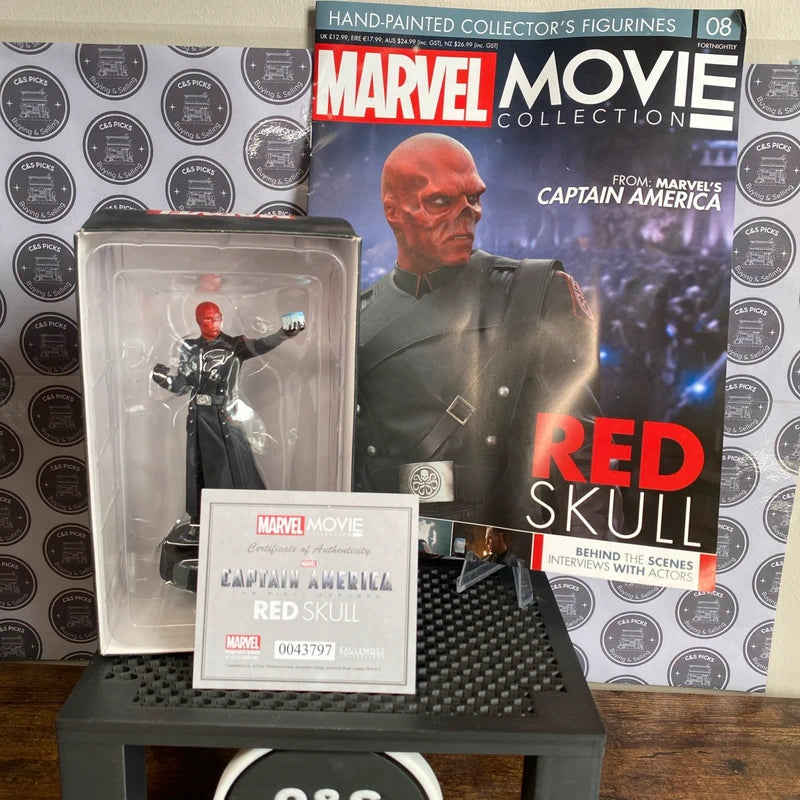 Eaglemoss Marvel Movie Collection Figurine Captain America Red Skull Magazine
