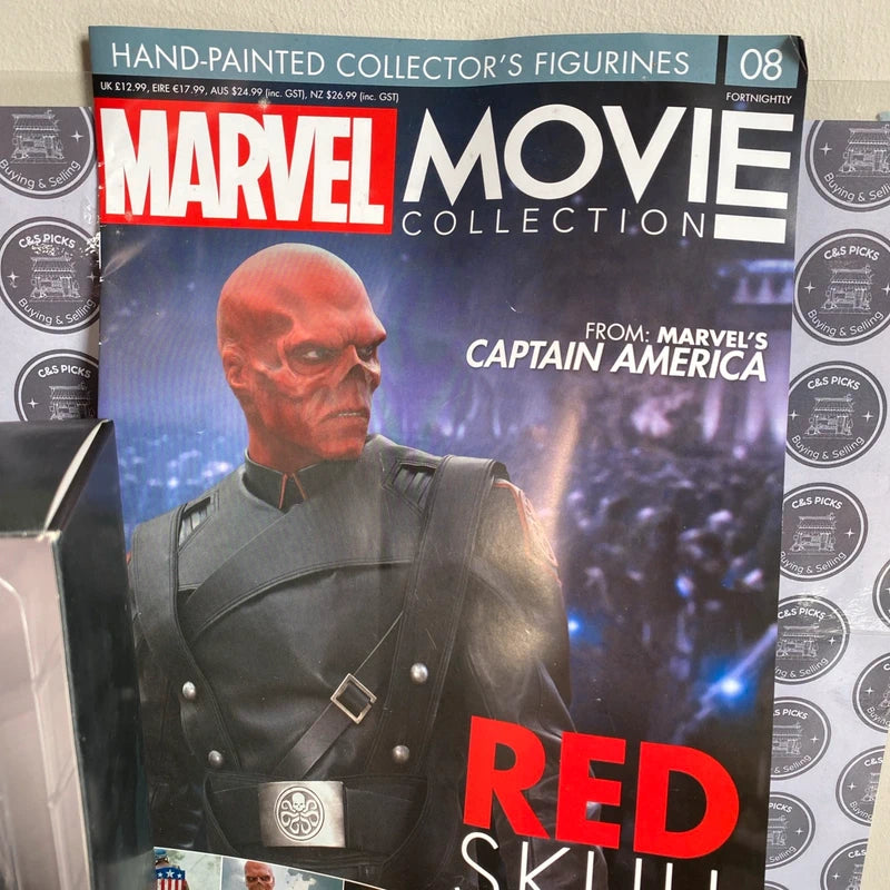 Eaglemoss Marvel Movie Collection Figurine Captain America Red Skull Magazine