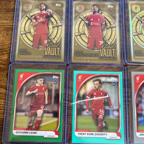 Big Topps Numbered Liverpool Football Card Bundle Clearance Job Lot RC Limited