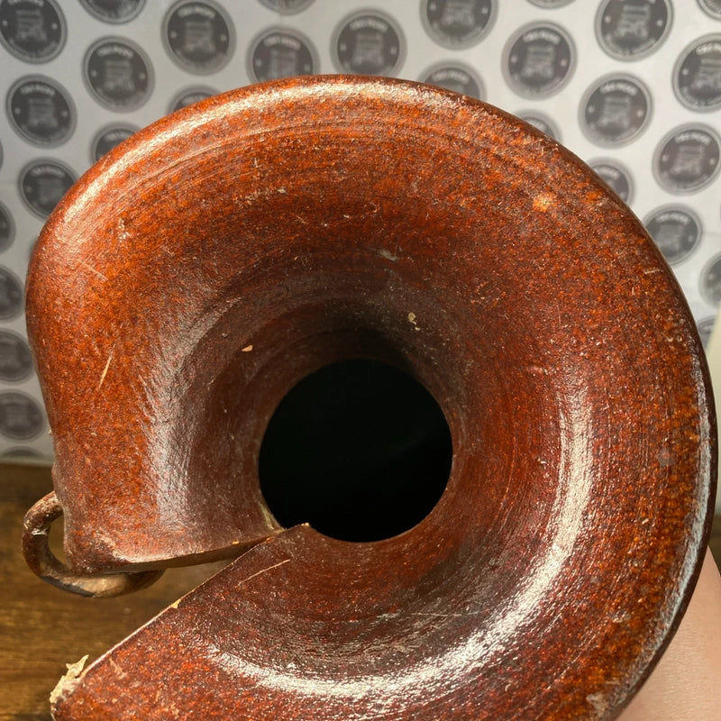 Vintage Studio Pottery Vase Sculptural Split Rim Design Earth Tones 30cm decor