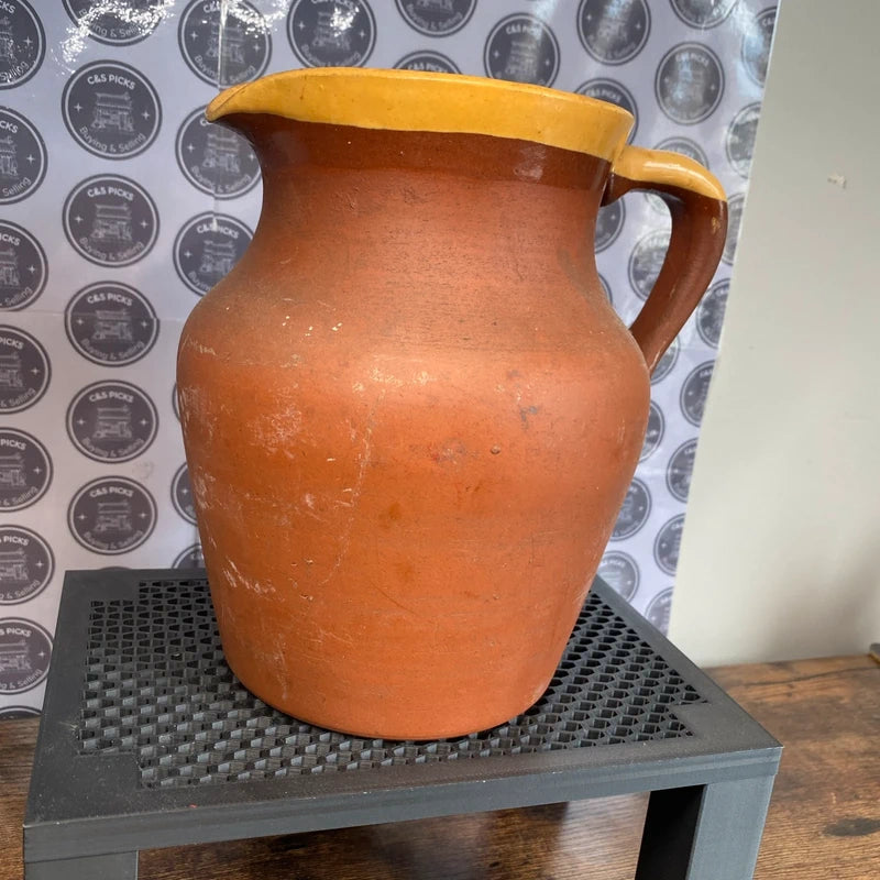 Vintage Terracotta Pot Vase Milk Jug Planter Garden Decor Home Decor Rustic Prop