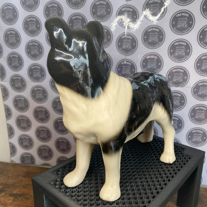 Vintage Coopercraft Border Collie Dog Figurine Ornament Ceramic Decor Mancave