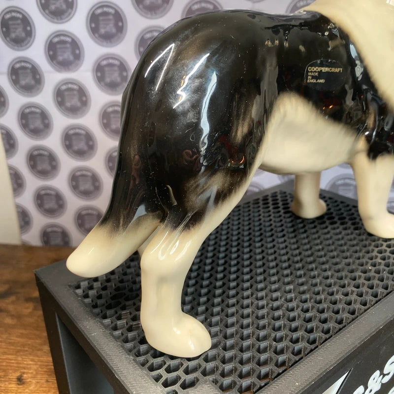 Vintage Coopercraft Border Collie Dog Figurine Ornament Ceramic Decor Mancave