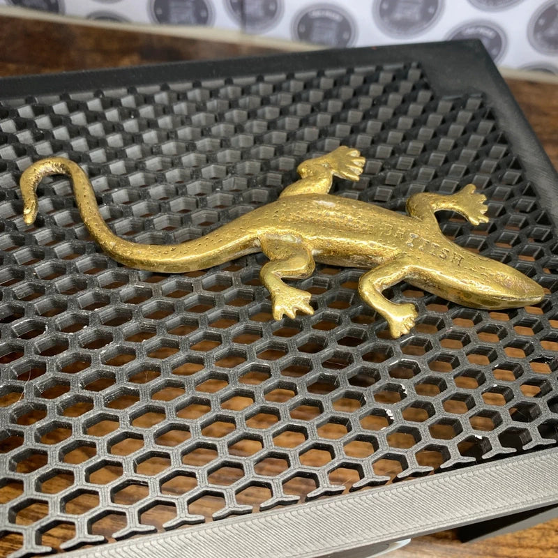 Vintage Solid Brass Lizard Reptile Figurine Ornament Paperweight Animal Decor