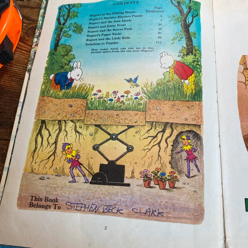 Rupert Bear Annual 1974 Daily Express Vintage Children's Annual Collectible Book