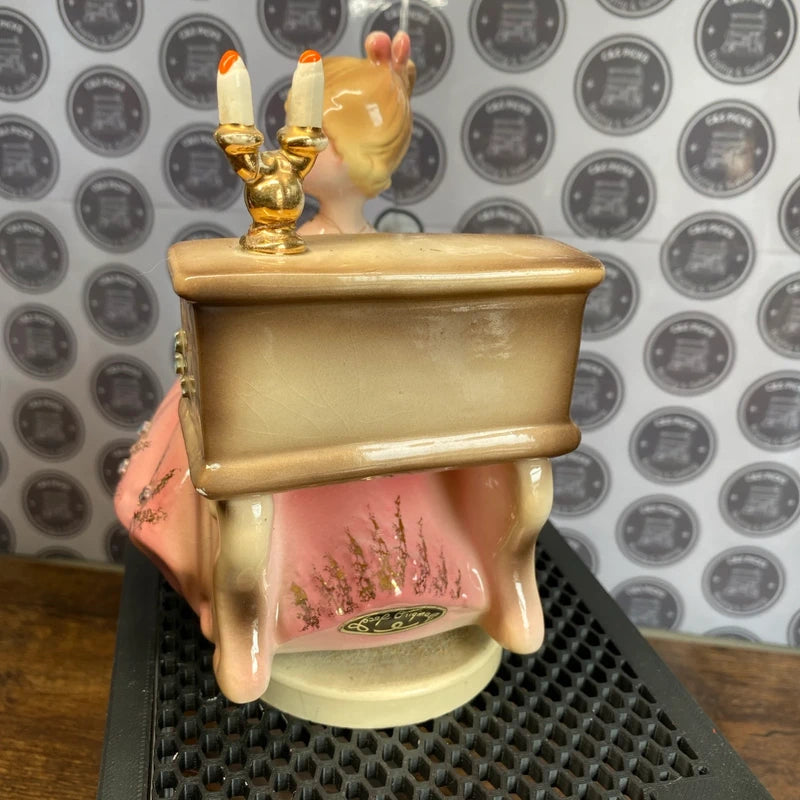 Vintage Josef Music Box Originals Tammy Girl Playing Piano Figurine Works Prop