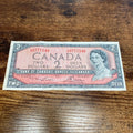 Vintage Bank of Canada Two Dollar Note Banknote Collectible Currency Money