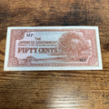 Vintage 1942 WWII Japanese Invasion Money Malaya 50 Fity Cents Block MP Banknote