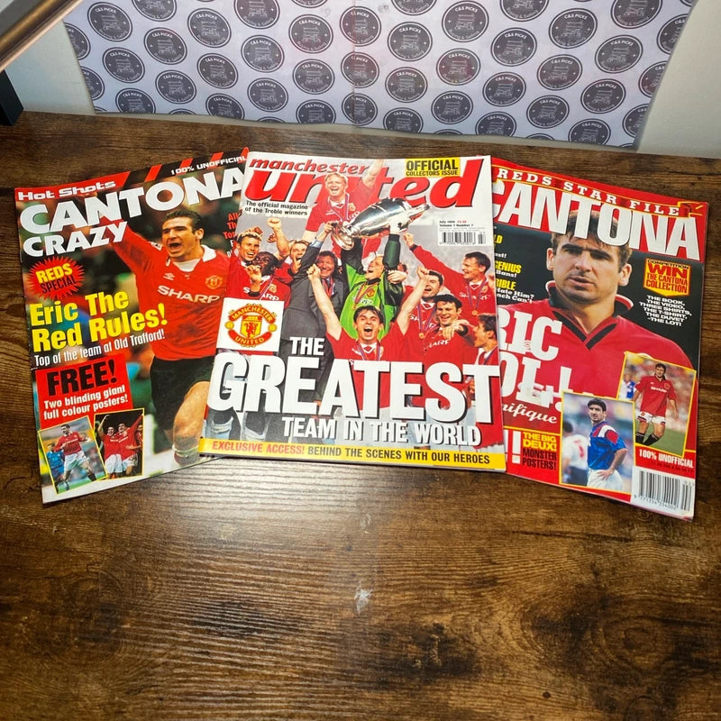 Vintage 90’s Manchester United Magazine Programmes Bundle Treble Winners Cantona