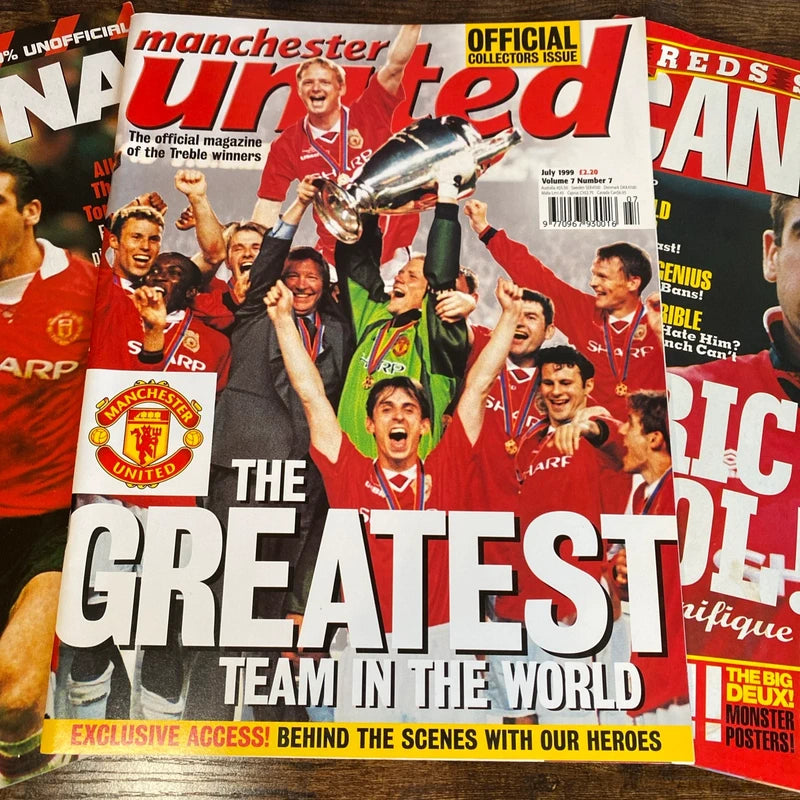 Vintage 90’s Manchester United Magazine Programmes Bundle Treble Winners Cantona