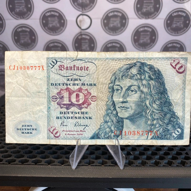 West Germany 10 Marks 1970 Circulated Banknote Foreign World Paper Currency