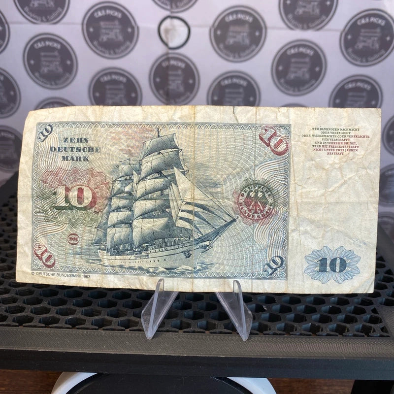 West Germany 10 Marks 1970 Circulated Banknote Foreign World Paper Currency