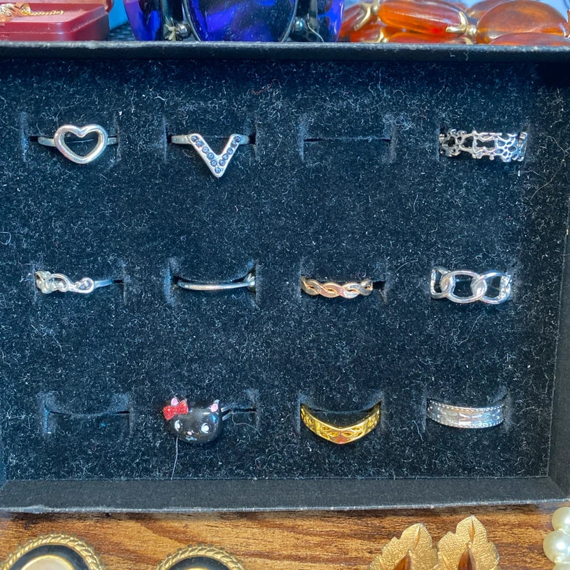 Joblot of Mixed Costume Jewellery 22 Items Necklaces Bracelets Earrings Rings