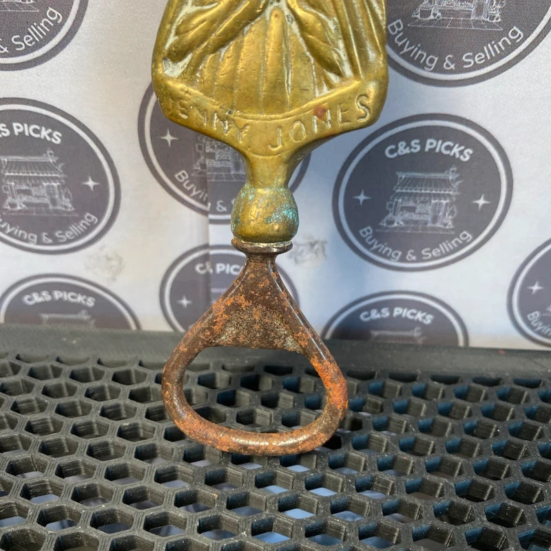 Vintage Kenny Jones Bottle Opener Welsh Folklore Solid Brass Decor Home Bar Prop