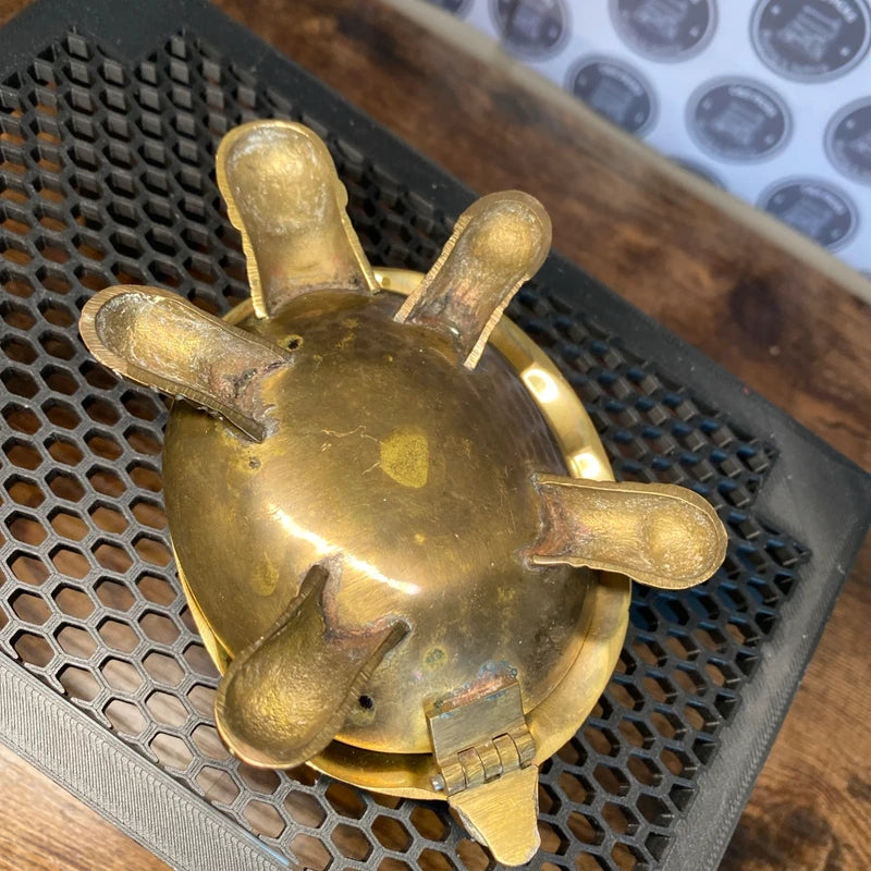 Vintage Brass Turtle Tortoise Ornament Jewellery Trinket Box Antique Decor Gift