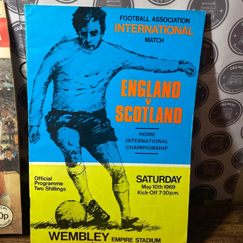 England Football Match Programmes Vintage Argentina Scotland Holland N. Ireland