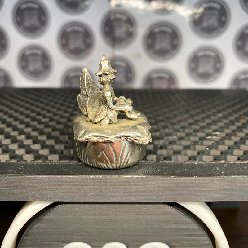 Vintage Silver Plated First Tooth Fairy Box Tin Baby Keepsake Baby Shower Gift