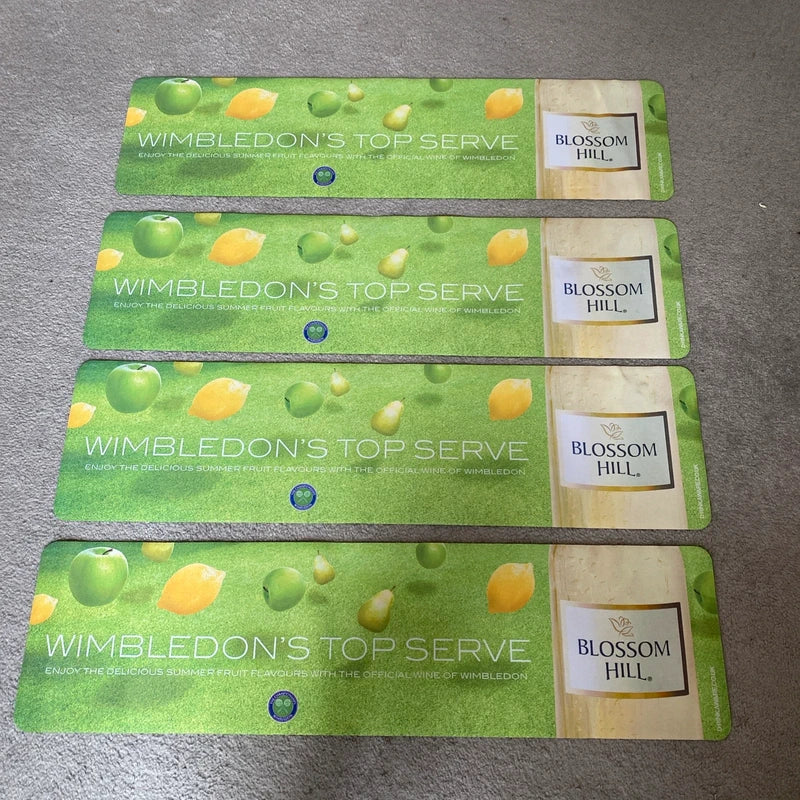 Wimbledon Top Serve Blossom Hill Beer Runner Mat Home Bar Man Cave Pub Tennis UK