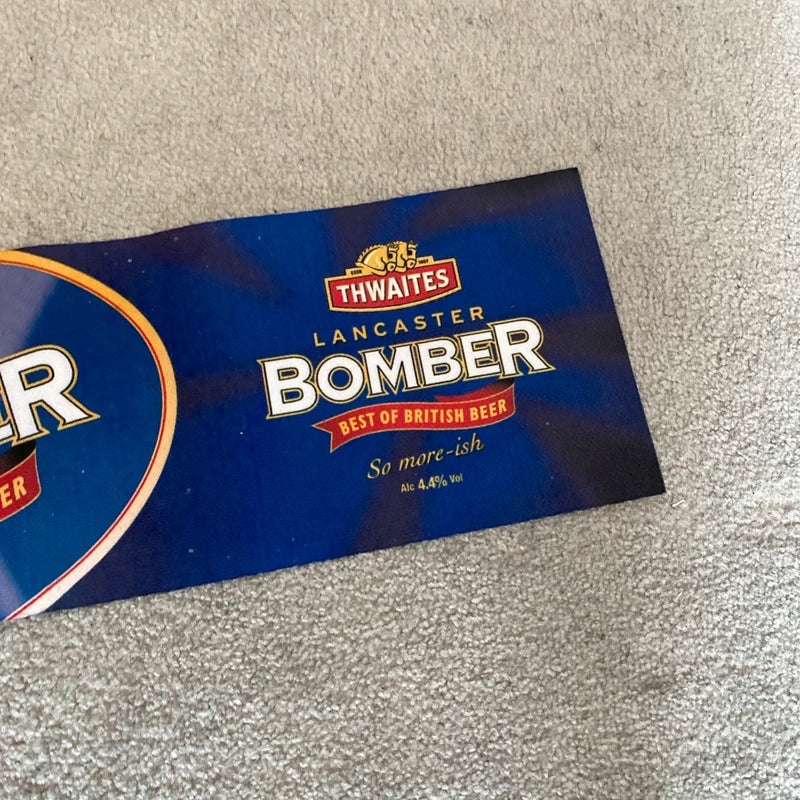 Thwaites Lancaster Bomber Beer Runner Mat Home Bar Pub Man Cave Decor UK