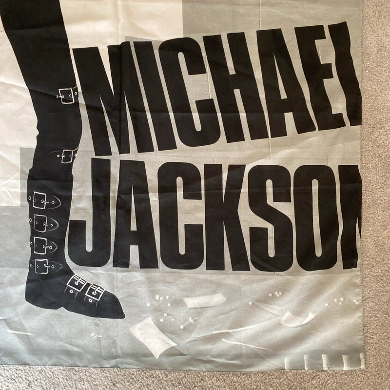 Vintage Michael Jackson Bad Silk Poster Flag Tapestry Banner Italy Collectors
