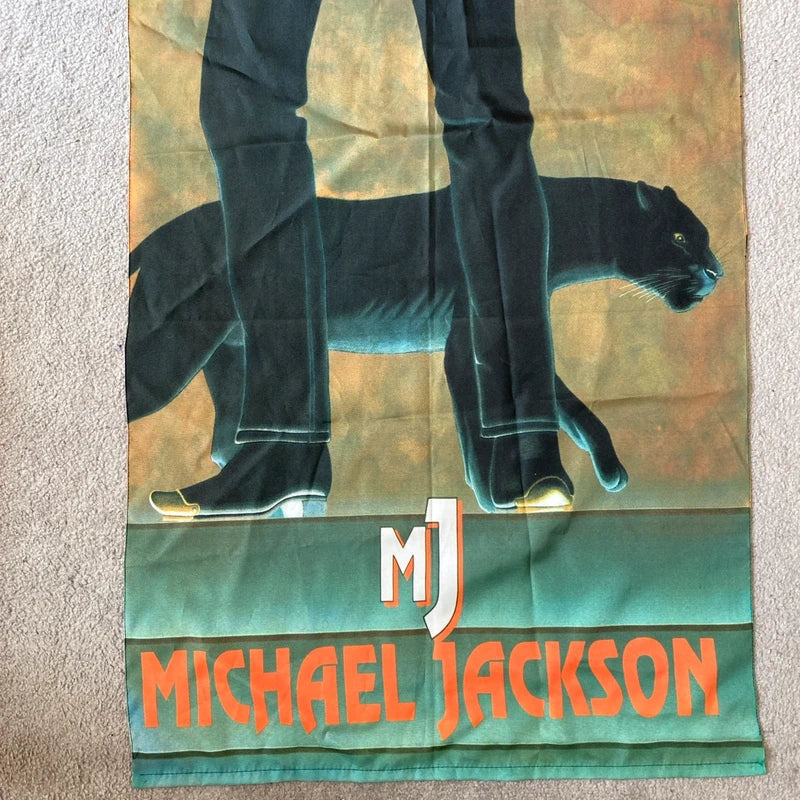 Vintage Michael Jackson Silk Poster Banner Wall Art Tapestry Flag Original Rare