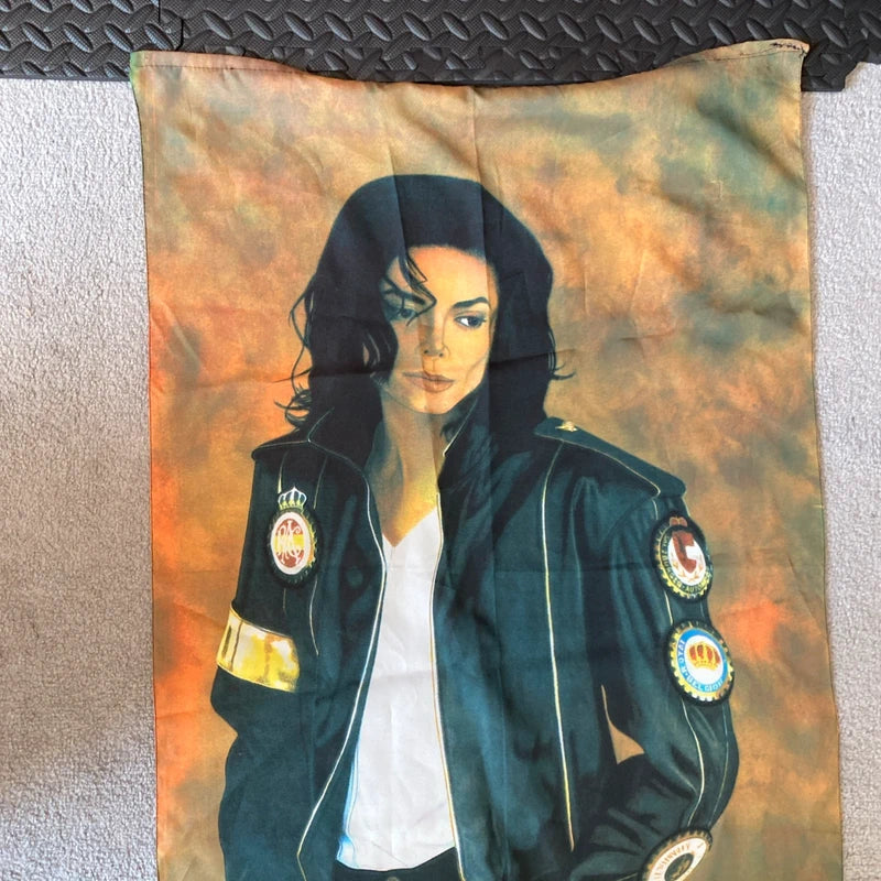 Vintage Michael Jackson Silk Poster Banner Wall Art Tapestry Flag Original Rare