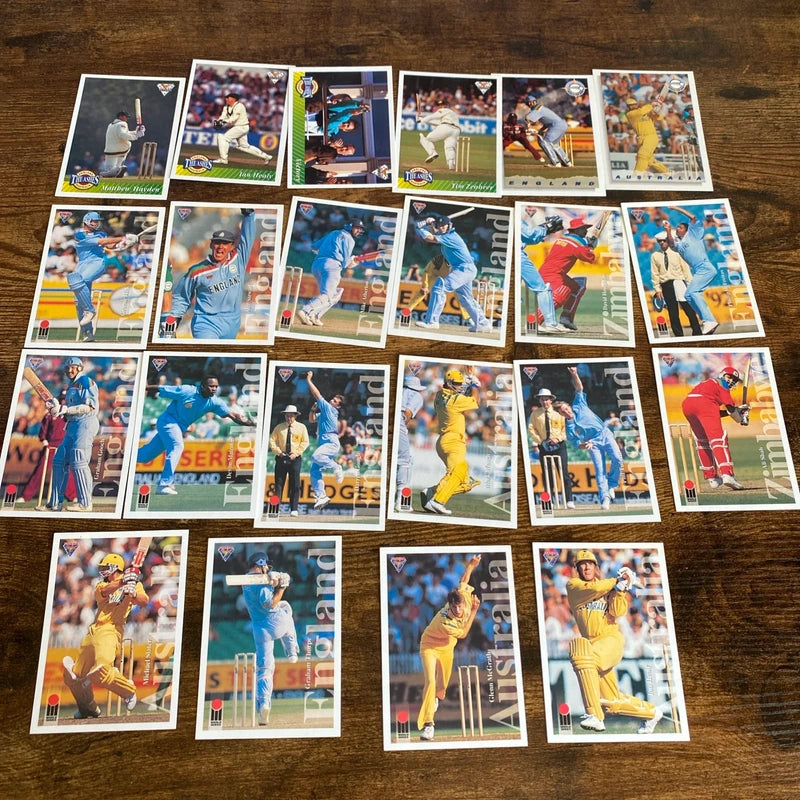 1992-94 Vintage Futera Cricket Trading Card Lot Bundle World Cup Sleeved Cards