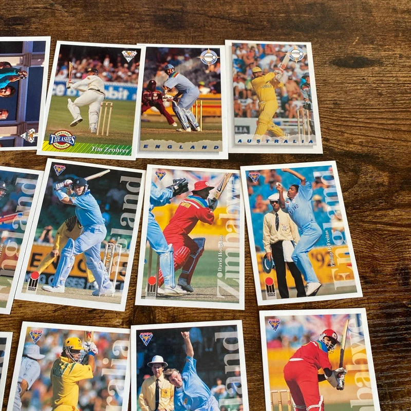 1992-94 Vintage Futera Cricket Trading Card Lot Bundle World Cup Sleeved Cards