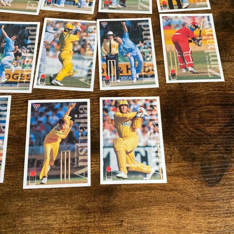 1992-94 Vintage Futera Cricket Trading Card Lot Bundle World Cup Sleeved Cards