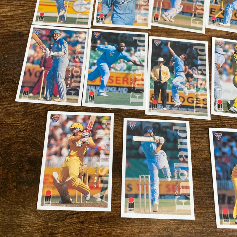 1992-94 Vintage Futera Cricket Trading Card Lot Bundle World Cup Sleeved Cards