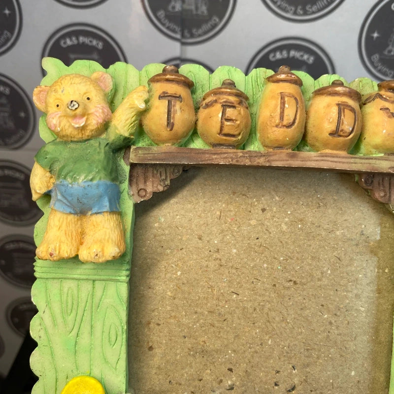 Cute Vintage Teddy Bear 3D Picture Photo Frame Honeypot Kids Nursery Decor UK