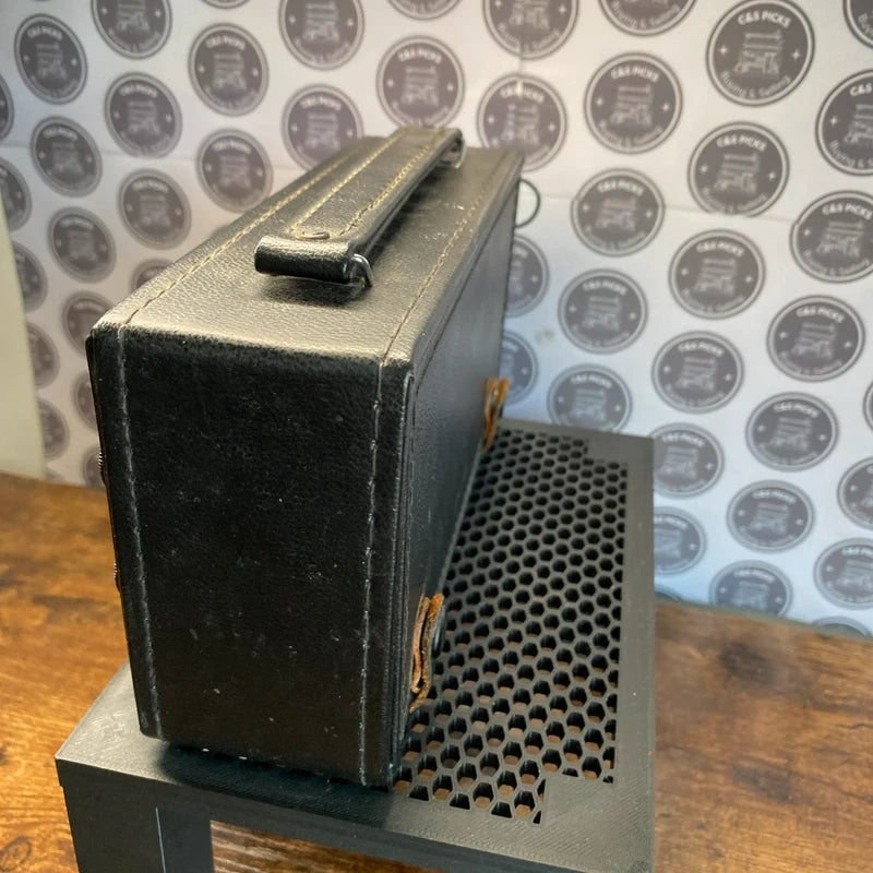 Vintage Alba 243 Portable Radio LW MW Leather Cover Untested Decor Prop Mancave