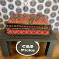 Vintage Hand Painted Floral Wooden Trinket Jewellery Box Prop Storage Box Retro