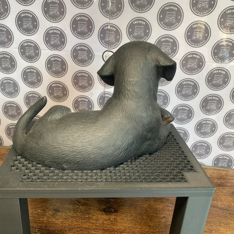 Vintage Lenox Puppy Figurine Black Labrador Retriever Porcelain Cute Dog Decor