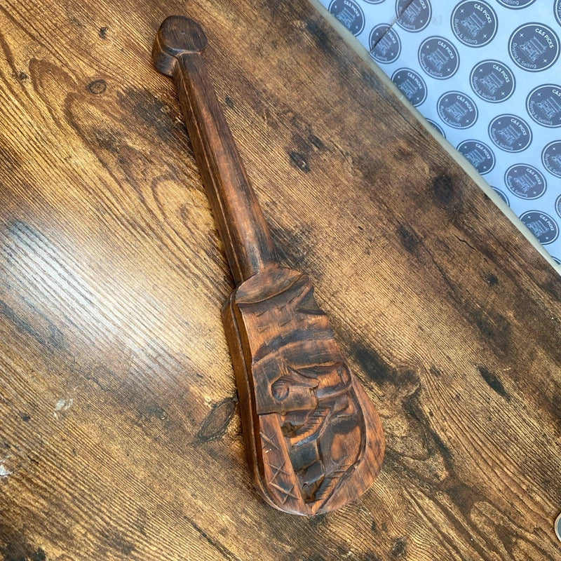 Antique Wooden Case Hand Carved Elephant Merchant Weight Scale Medicine Gold