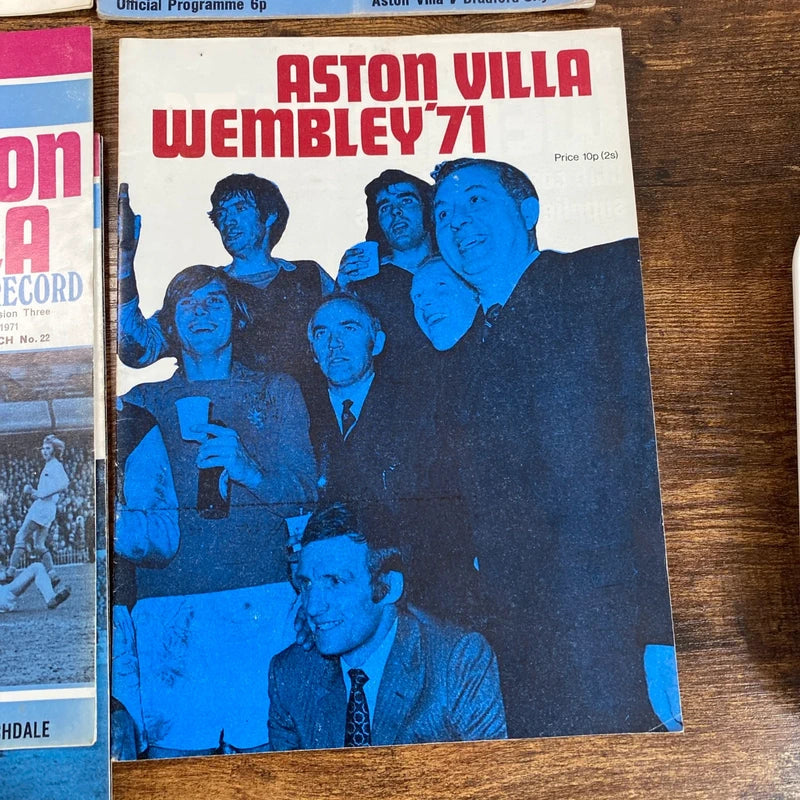Vintage 1969-72 Aston Villa Match Programme Bundle Division 3 League & Cup Final