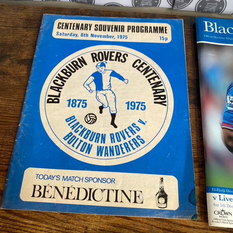 Blackburn Rovers Match day Programme Bundle Centenary Souvenir + One Signed Auto