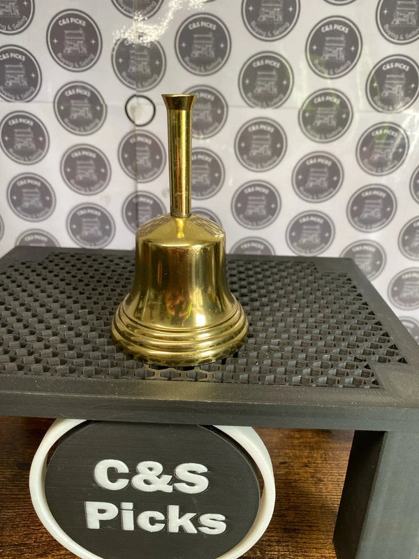Small vintage brass bell - working home decor Mancave gift idea teachers bell