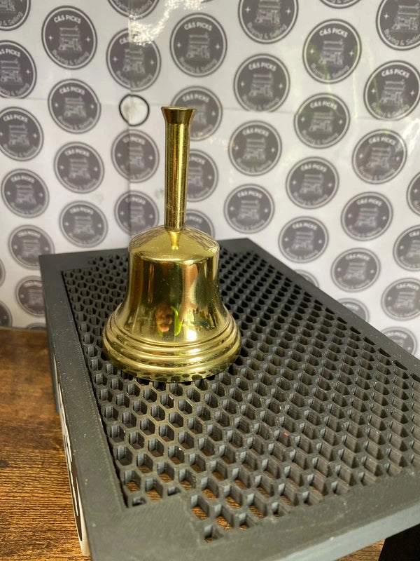 Small vintage brass bell - working home decor Mancave gift idea teachers bell
