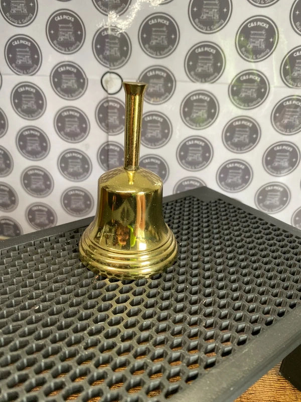 Small vintage brass bell - working home decor Mancave gift idea teachers bell