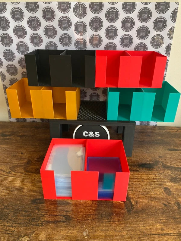 Sleeve & top loader sorter container new multi colour custom trading cards pokemon topps etc