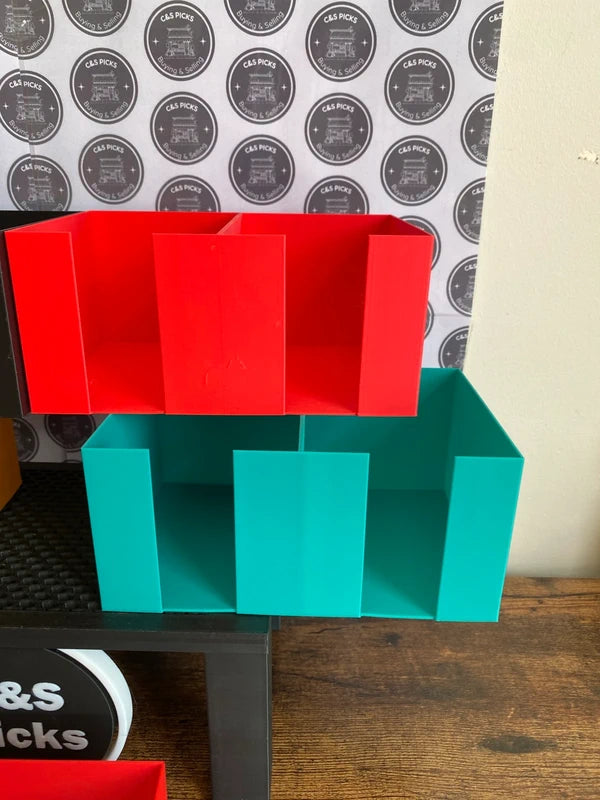 Sleeve & top loader sorter container new multi colour custom trading cards pokemon topps etc
