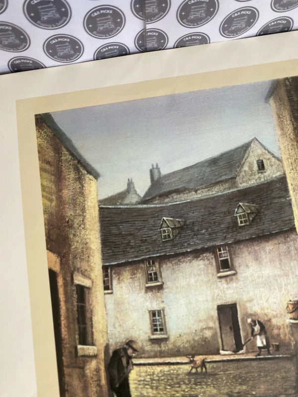 Vintage limited edition signed print Forgotten Village L Rushton /850