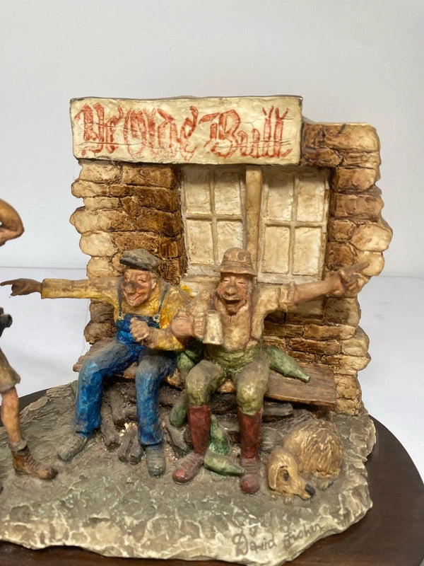 Large ornament statue figurine “ confusion “ lost traveller quirky travel decor