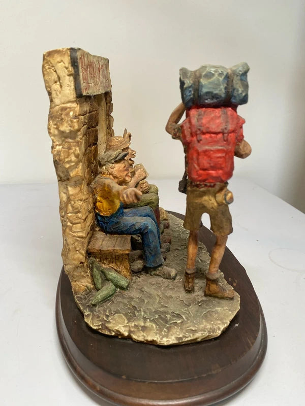 Large ornament statue figurine “ confusion “ lost traveller quirky travel decor