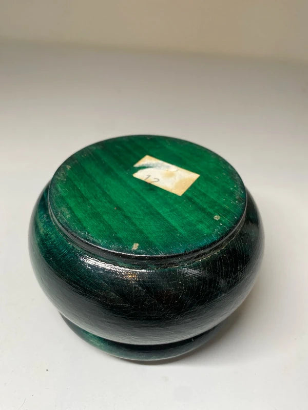 Vintage Round Wooden Box with Lid Trinket Jewellery Decorative decor boho