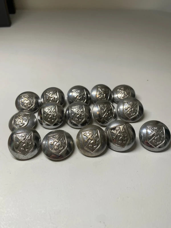 Vintage Scotland Lion Rampant Gaunt London military button lot x15 brass bundle