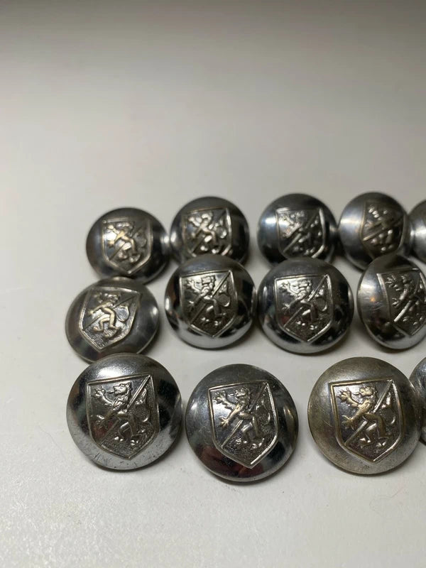 Vintage Scotland Lion Rampant Gaunt London military button lot x15 brass bundle