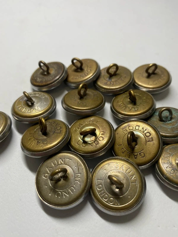 Vintage Scotland Lion Rampant Gaunt London military button lot x15 brass bundle